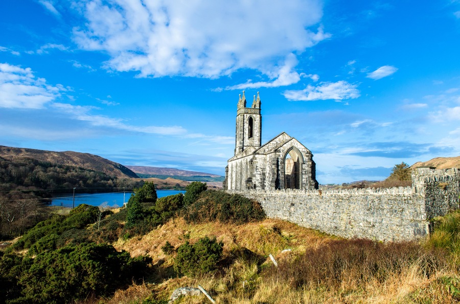 The Poisoned Glen Church Donegal Ireland , Shutterstock ID 1100176283, Purchase Order: -