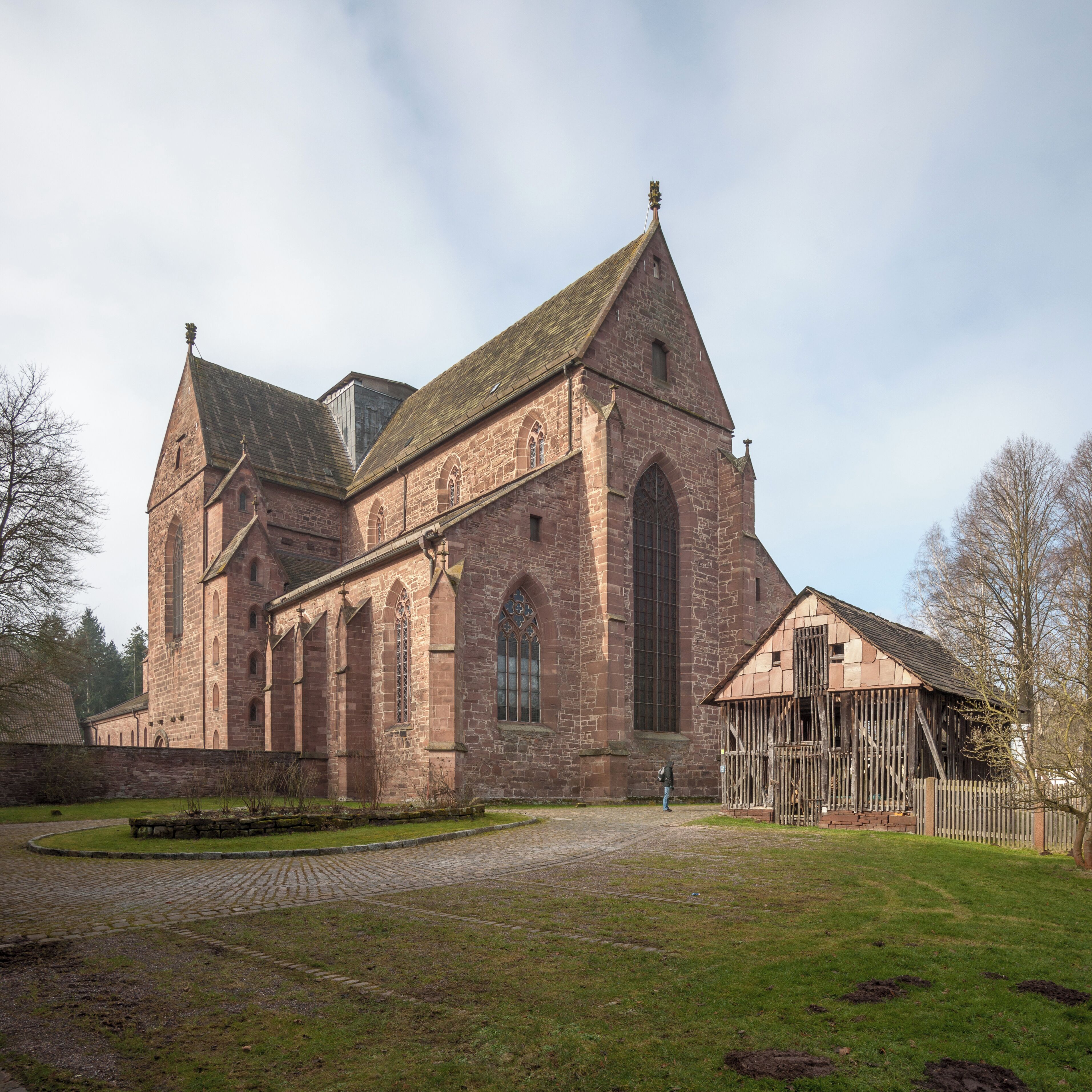 Amelungsborn Abbey in 2015 without steeple above the crossing. A modern steeple was erected in 2016.
