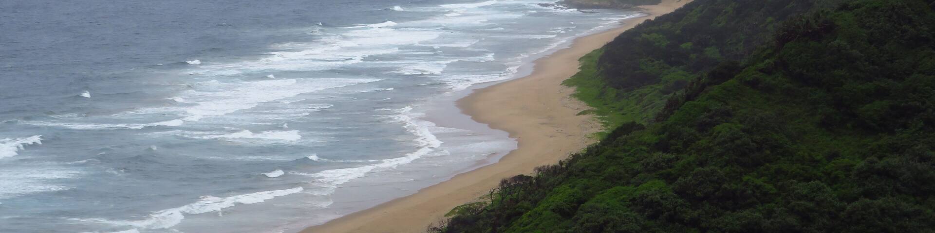 Lonely stretch of beach at Isipingo, South Africa.