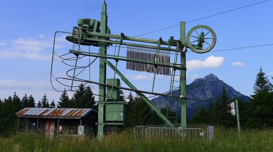 Original chair lifts from even before Communist times still stand throughout the mountains and ski areas of Central Europe. Here is an old lift near the ski area of Vratna Dolina in the Mala Fatra Mountains of Slovakia which shows its age but still delivers to the top of the hill each winter.