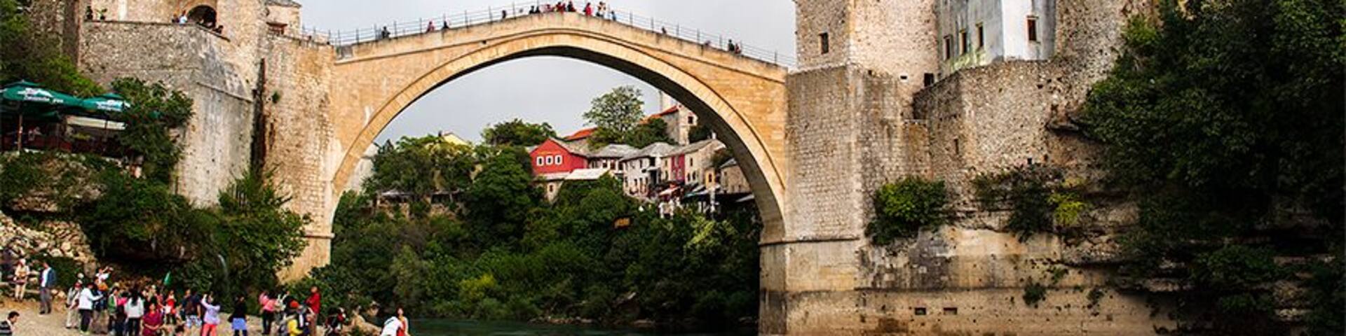 Ominous clouds loom above Stari Most, Bosnia-Herzegovina. Product of car tour in Europe: http://alwayswanderlust.com/why-you-should-tour-europe-with-renault-eurodrive/