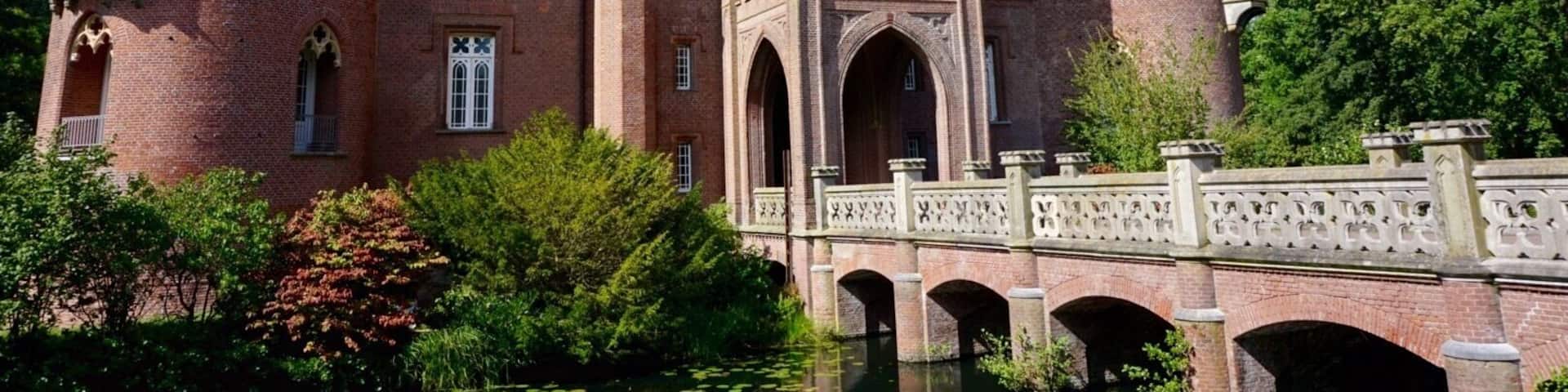 Moyland Castle has been rebuilt several times and now houses an art museum. If you visit this castle, you can climb the steps to the tower and see its surrounding gardens from a Birdseye view.