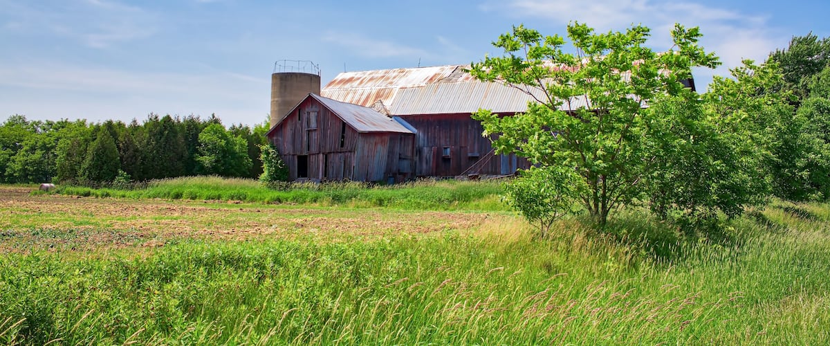 Old Barn in Ontario rural area - Canada