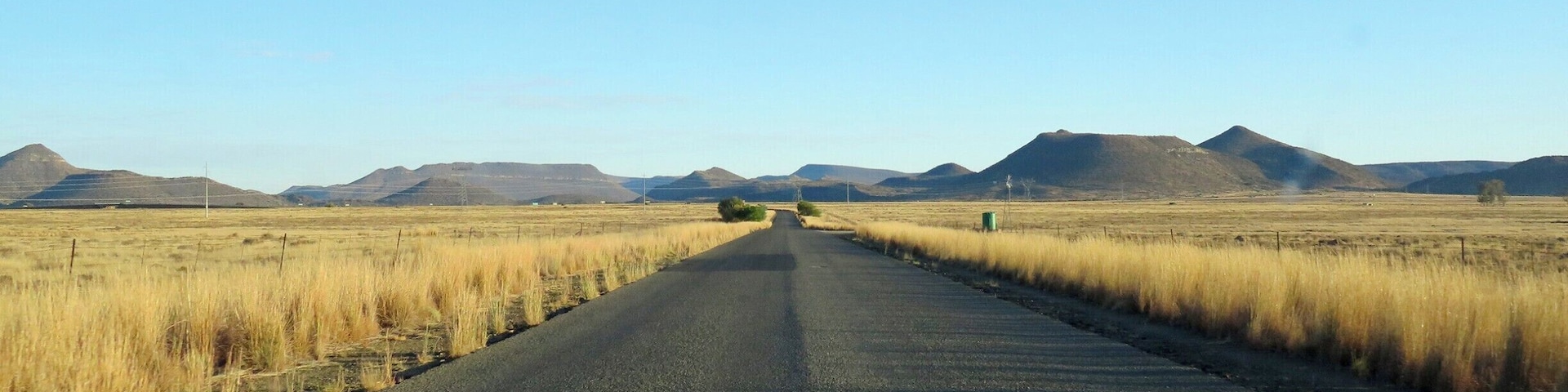 Photo taken through car window,, early morning