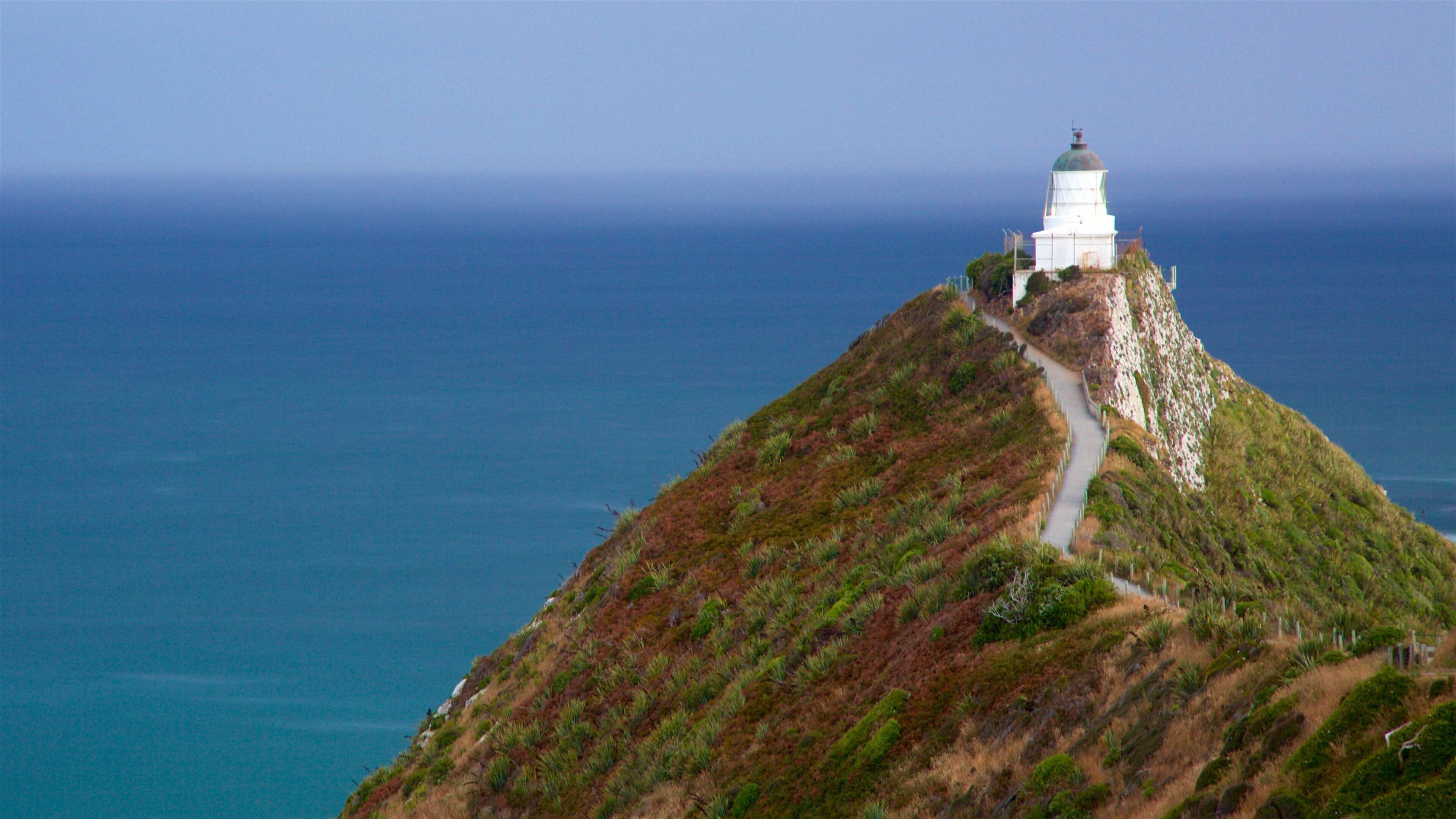 Ahuriri Flat featuring general coastal views and a lighthouse