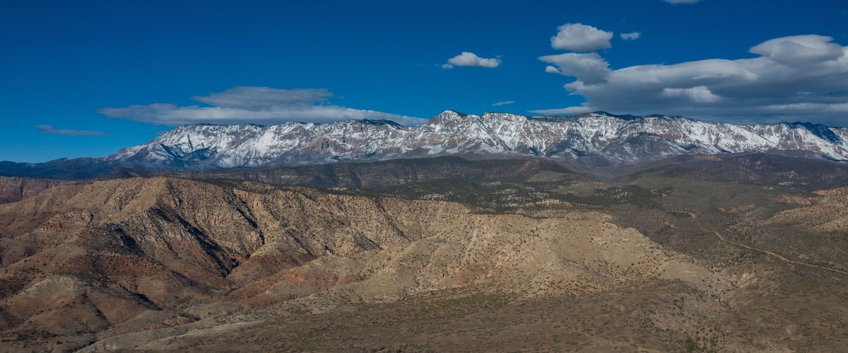 Vue aérienne de la région de Toquerville, Utah