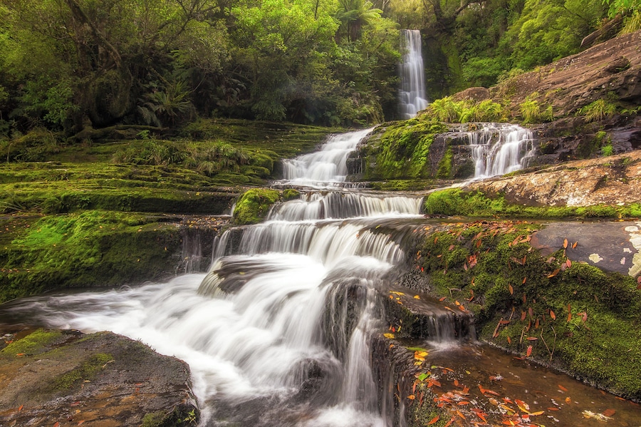 Upper McLean Falls; the reward at the end of the short walk through the rain forest in the Catlins on the south island of New Zealand. #nature