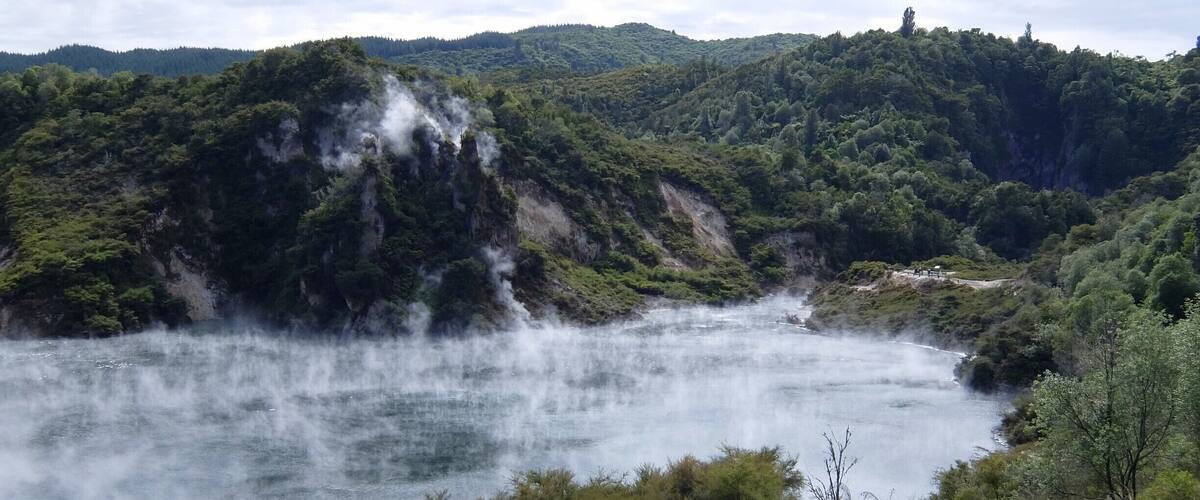 Waimangu Volcanic Valley is the youngest geothermal system in the world. Most people only visit Wai-O-Tapu, but I would definitely recommend visiting Waimangu as well, it's totally different and a lot greener.