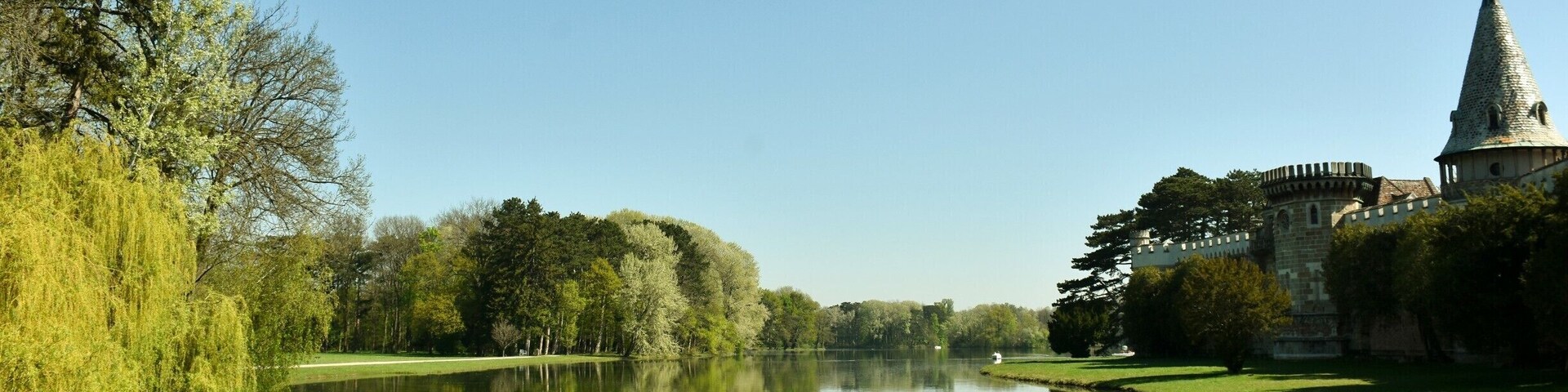 Laxenburg castles are imperial palaces and castles outside Vienna, in the town of Laxenburg, Lower Austria. The castles became a Habsburg possession in 1333 and formerly served as a summer retreat, along with Schönbrunn palace, for the imperial Habsburg dynasty. Blauer Hof Palace was the birthplace of some members of the royal family, including Crown Prince Rudolf.