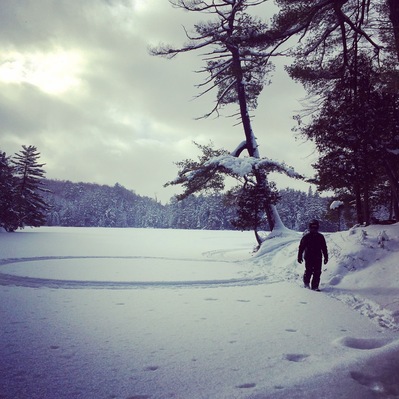 Exploring the frozen lake ❄️ #exploreontario