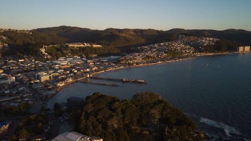 The beautiful beach of Tome ,Region de Biobio , Chile