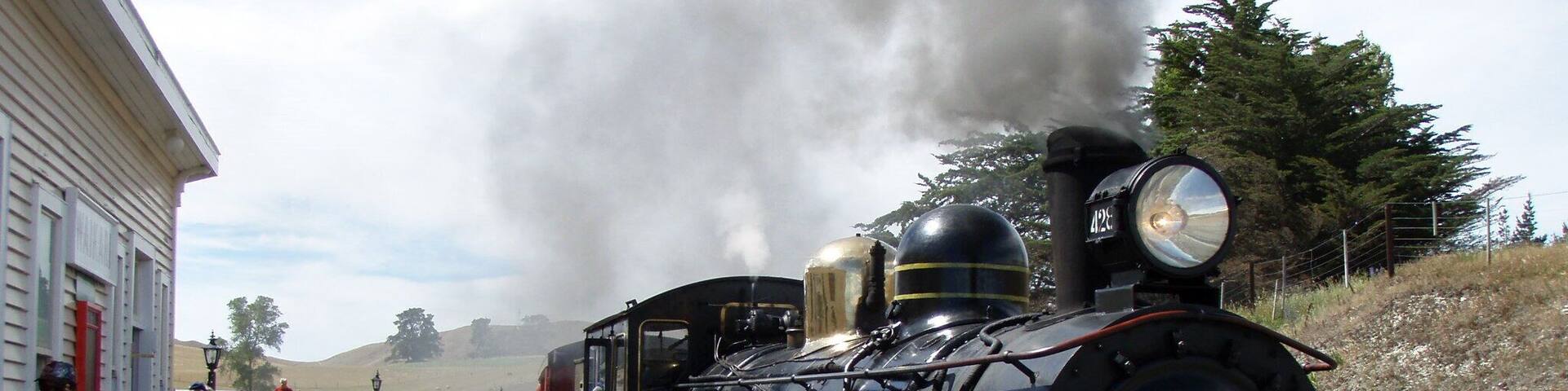 Book a ticket on a vintage steam train with Weka Pass Railways and travel through the Canterbury Plains in style.
