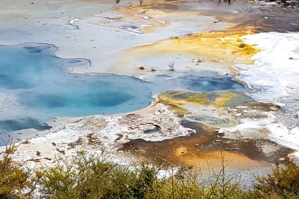 Rainbow colours at Orakei Korako!