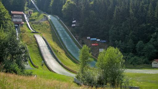 Ski jumping hill of Rastbüchl near Breitenberg, Lower Bavaria