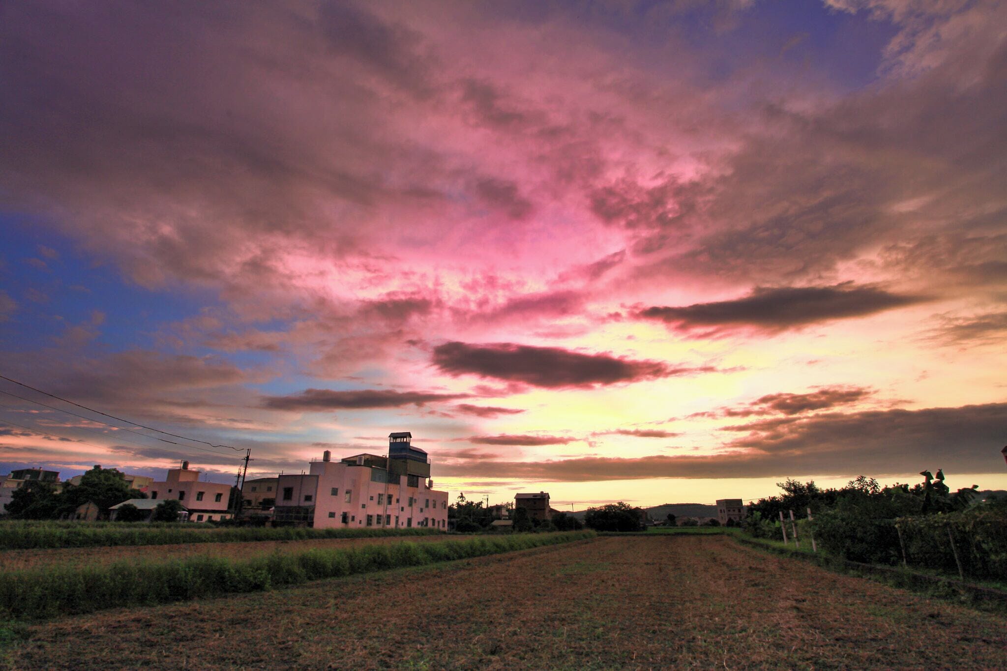 500px provided description: Sunset after Typhoon [#Sky ,#Sunset ,#Countryside ,#Cloudy]