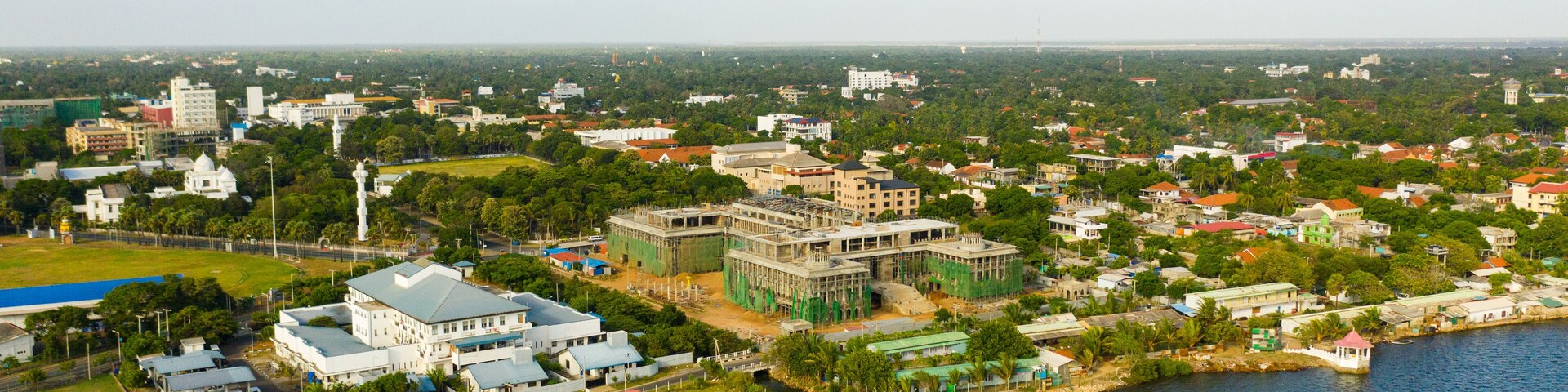 Top view of Jaffna is the northernmost city in the tropical island of Sri Lanka .