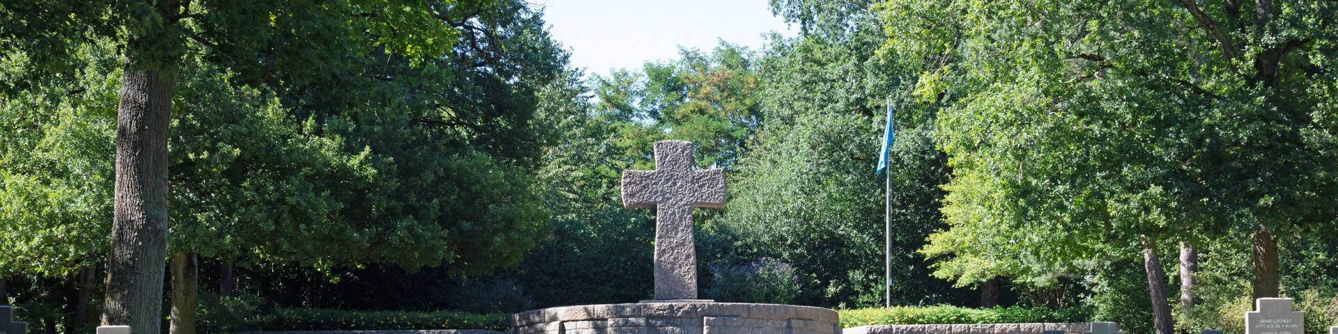 Luxembourg, Luxembourg on July 21, 2020; Graves in the Sandweiler German war Cemetery in Luxembourg