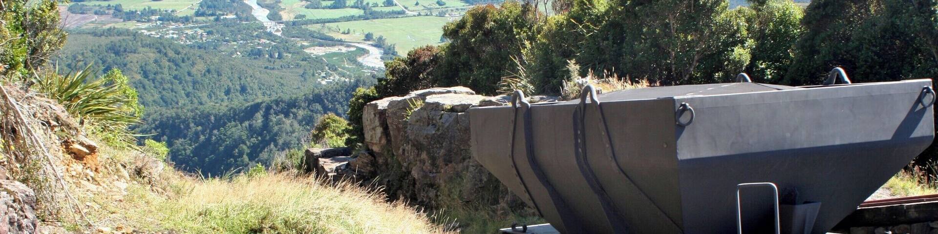 The Denniston incline was one of the steepest Railway lines in New Zealand. They used it to transport coal from the mines to the city. It seems crazy to me that even people were transported in these wagons