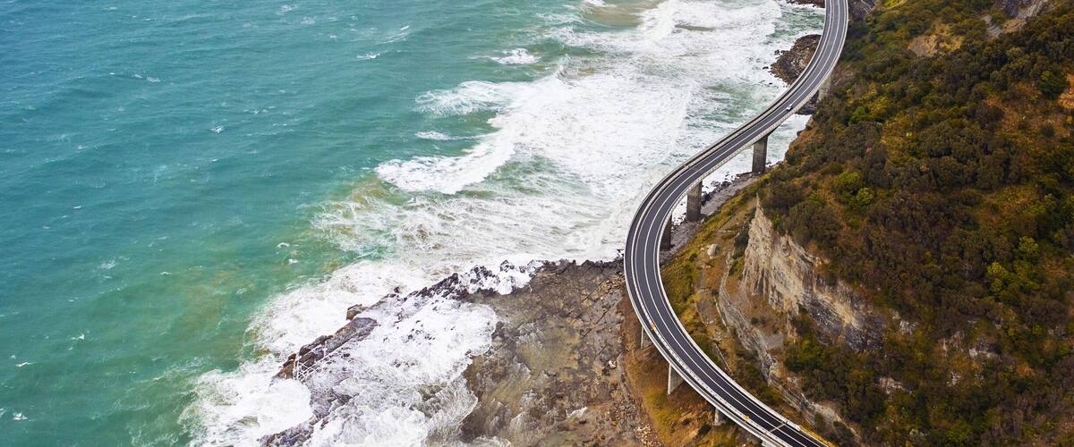 On a recent trip to Wollongong we had an amazing scenic flight with Touchdown Helicopters! They were completely flexible as to our needs and allowed us to have the doors off for photographing and did heaps of loops. I would recommend them for anything from a scenic to a serious shoot! This is the Seacliff Bridge from above.