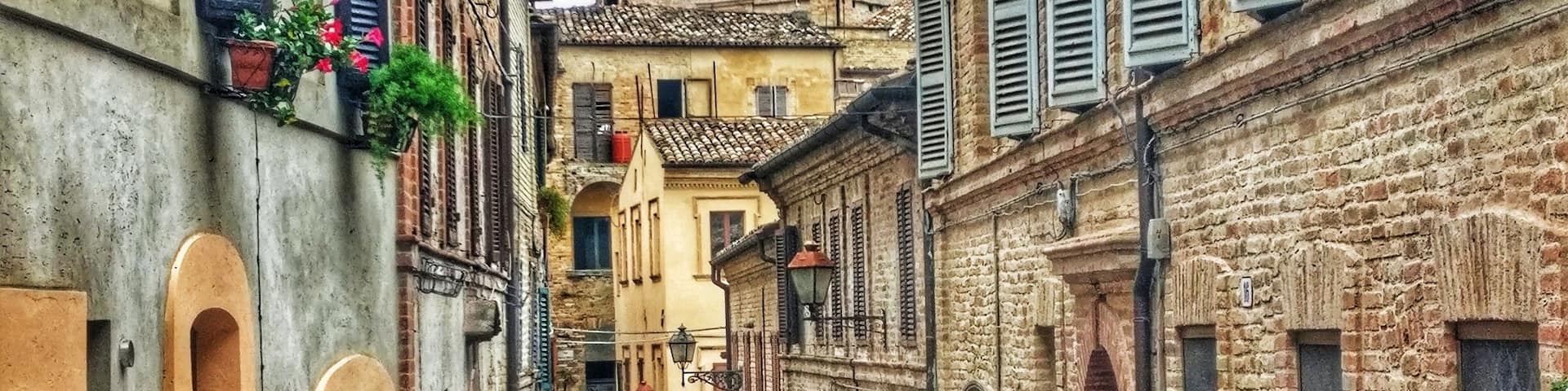 Very nice typically town in the marks, only few tourists in September