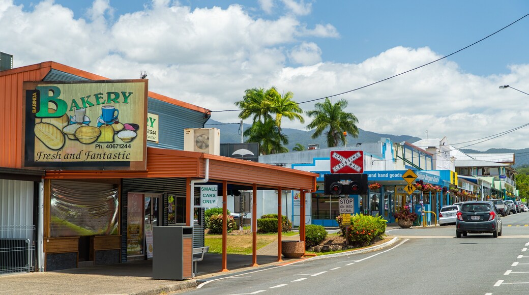 Babinda featuring signage and a small town or village