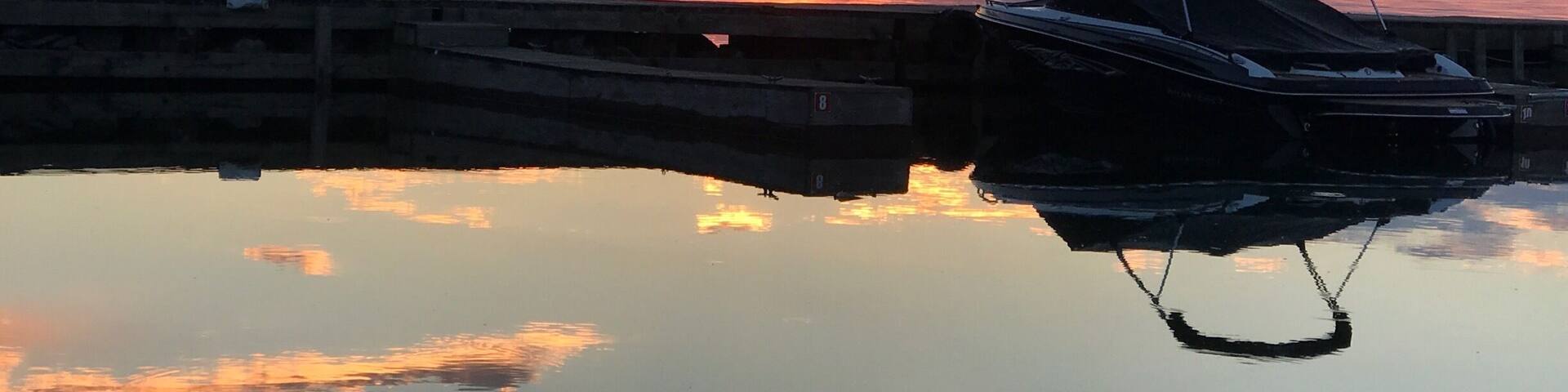 Sunset views across from Georgina Island