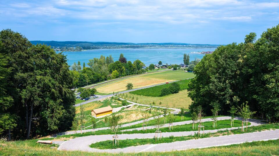 View of Lake Constance from Arenenberg in Salenstein, Switzerland