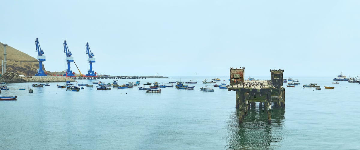 Panoramic view of the Chancay city. Lima, Peru.