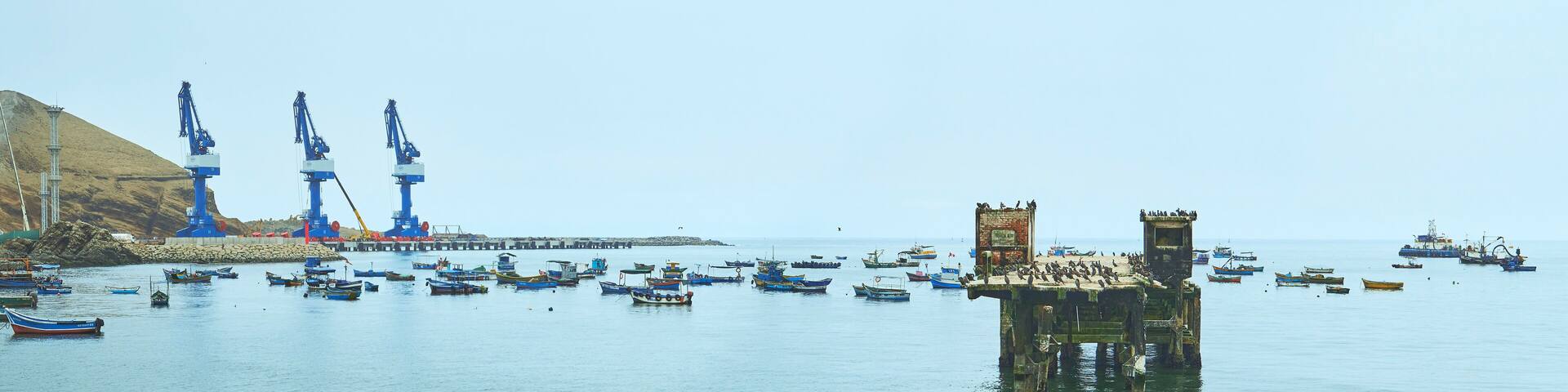 Panoramic view of the Chancay city. Lima, Peru.