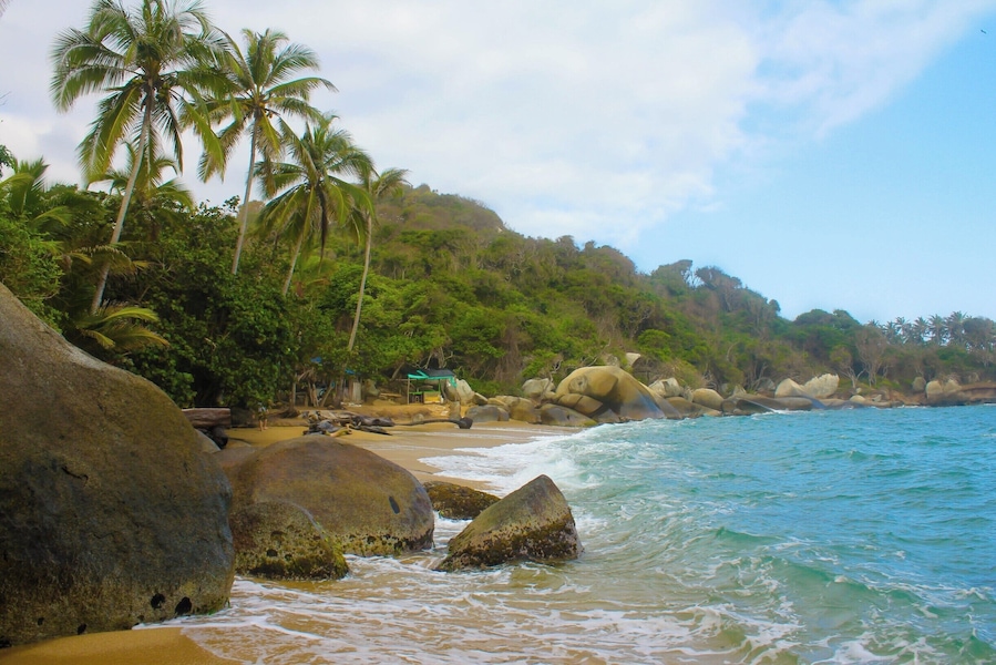 Most of the walking we did the day after arriving was through the beaches... That was great because we saw so much beauty!! Entering the Tayrona #NationalPark is a crazy 2 hour experience through deep tropical forest (Pictures of it in my profile soon) so after that you want to see no more tree- don't get me wrong the walk through the forest is also amazing, but I'm a beach guy- so you walk on the beach and it's fantastic! lol