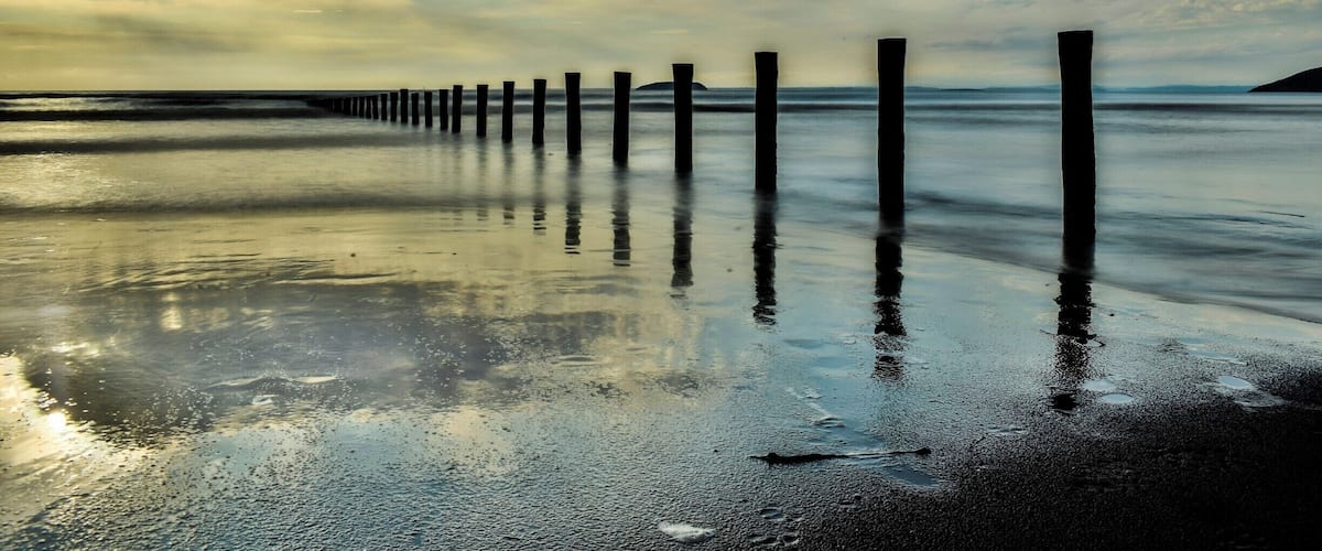 Brean Beach has lovely groynes which are perfect for photographers wanting to do long exposure. #Brean #Sandybeach #beach #longexposure #beachwalks #somerset # groynes