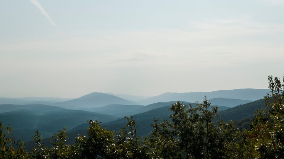 A mountain range with a clear sky.