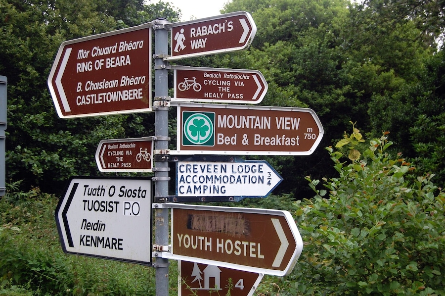 Ireland ring Of Berra  so many places to see so many directions