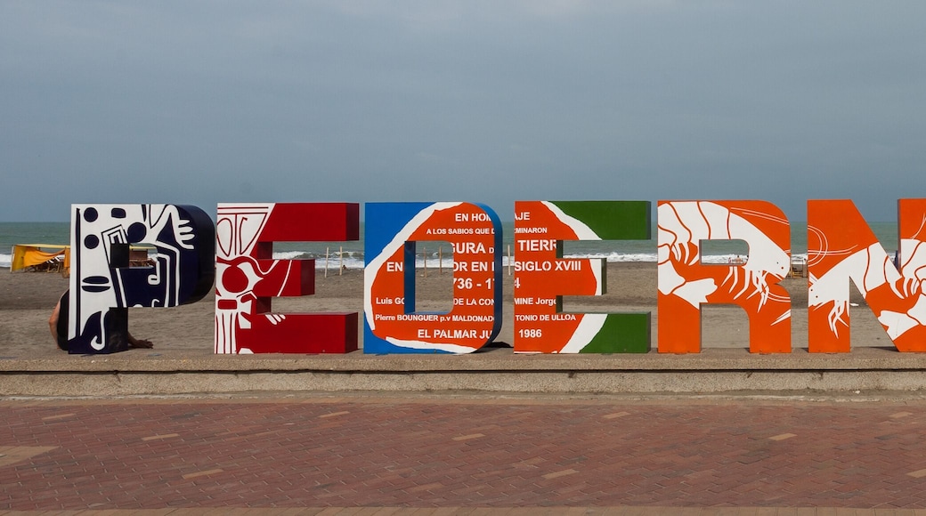 Three-dimensional sign of Pedernales