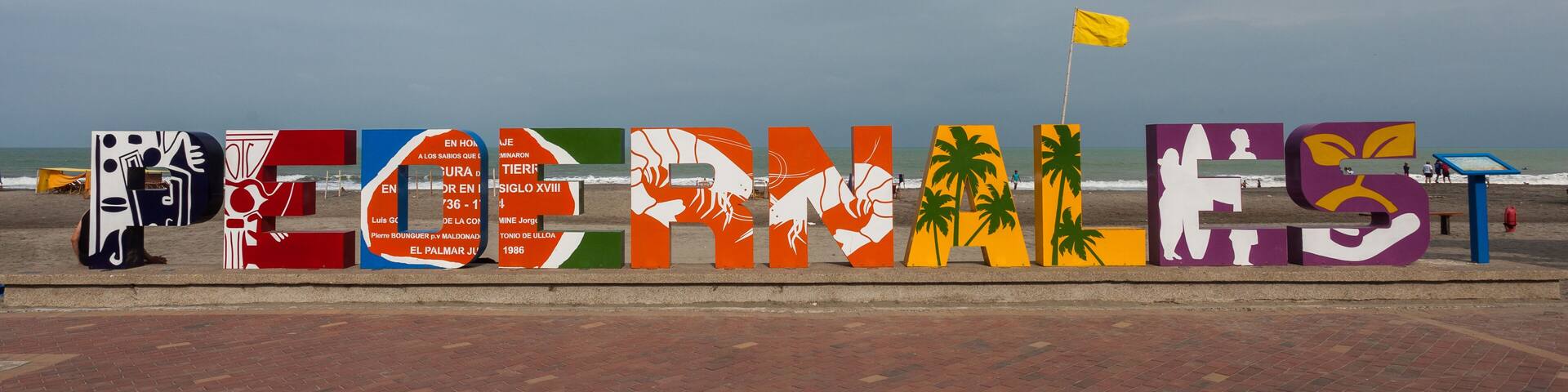 Three-dimensional sign of Pedernales