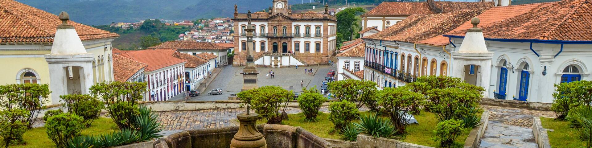 Brazilian journey.Panoramic view of Teradentes square on September 11, 2014.