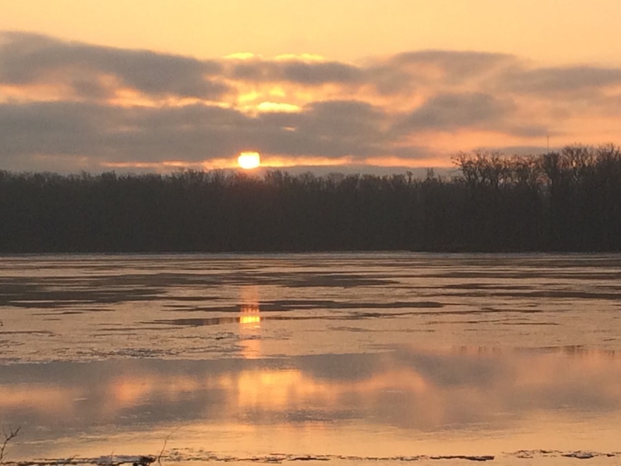 Sunrise on the MISSISSIPPI RIVER ❤️