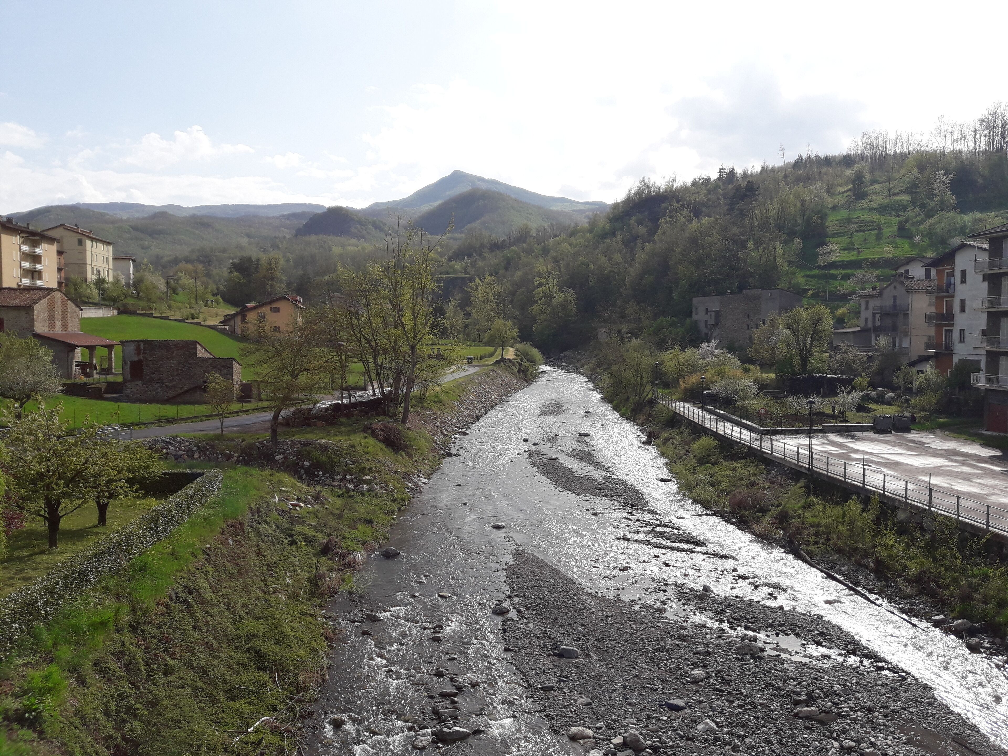 The river Nure at Ferriere, Piacenza, Italy