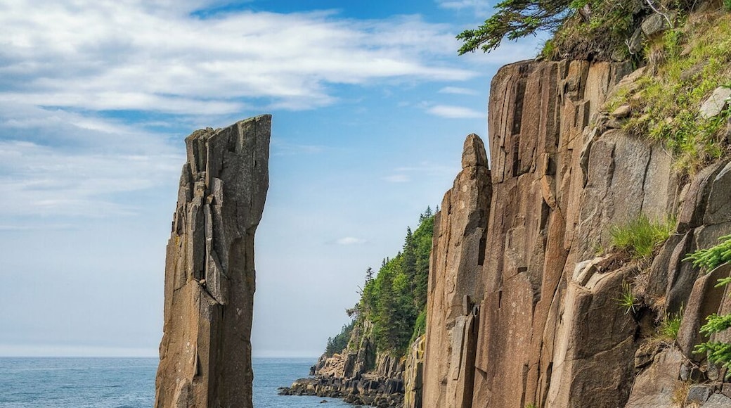 Nova Scotia's most famous balancing act, the Balancing Rock in Tiverton.