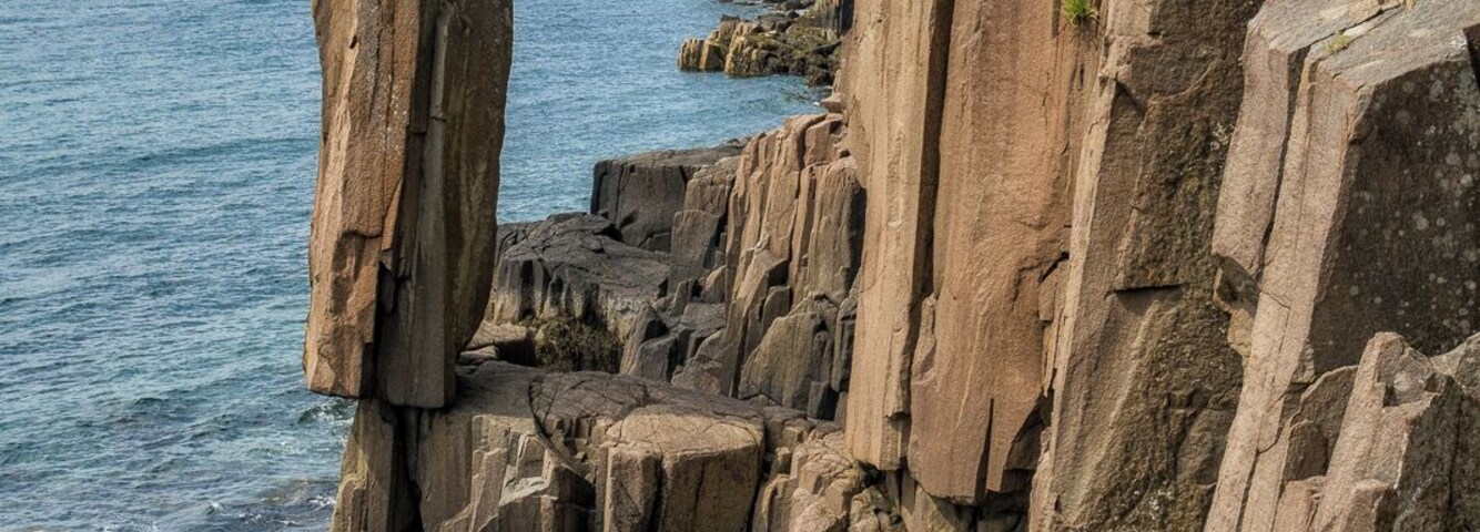Nova Scotia's most famous balancing act, the Balancing Rock in Tiverton.