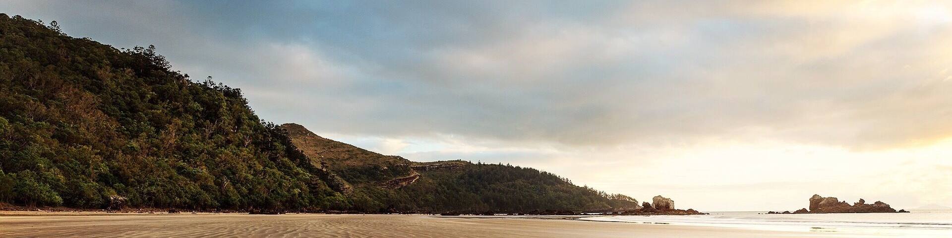 Cape Hillsborough a small seaside beach North of Mackay, QLD. A great spot to visit and if you go at sunrise you will see the local wallabies and kangaroos!