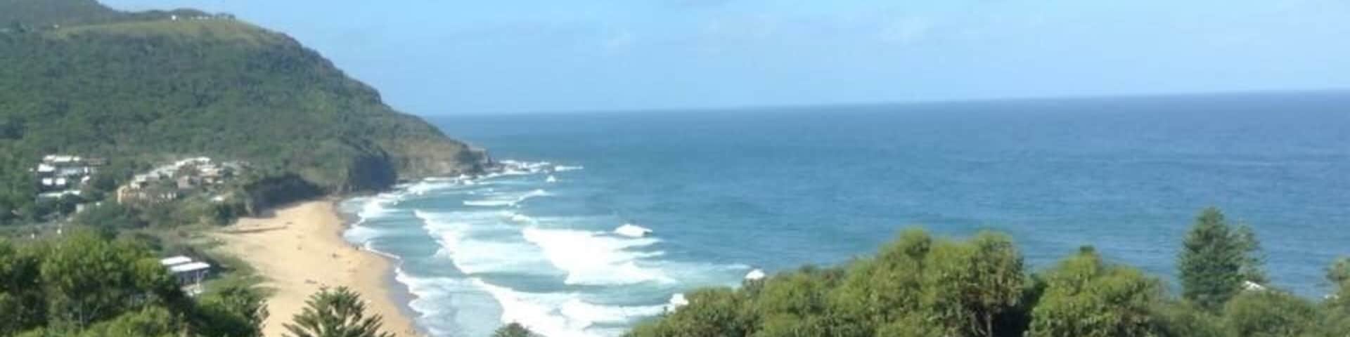 Beautiful scenery heading north from Wollongong NSW Australia on the train. #aquatrove #beachtips
