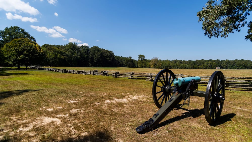 American civil war cannons at Shiloh National Military Park