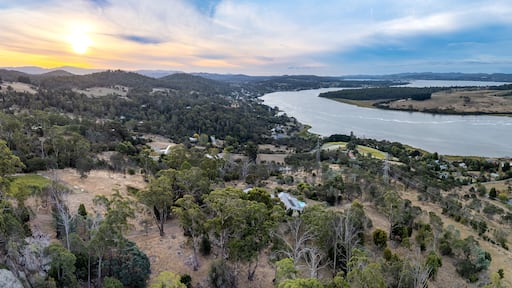 Sunset view and Tamar river, Tasmania