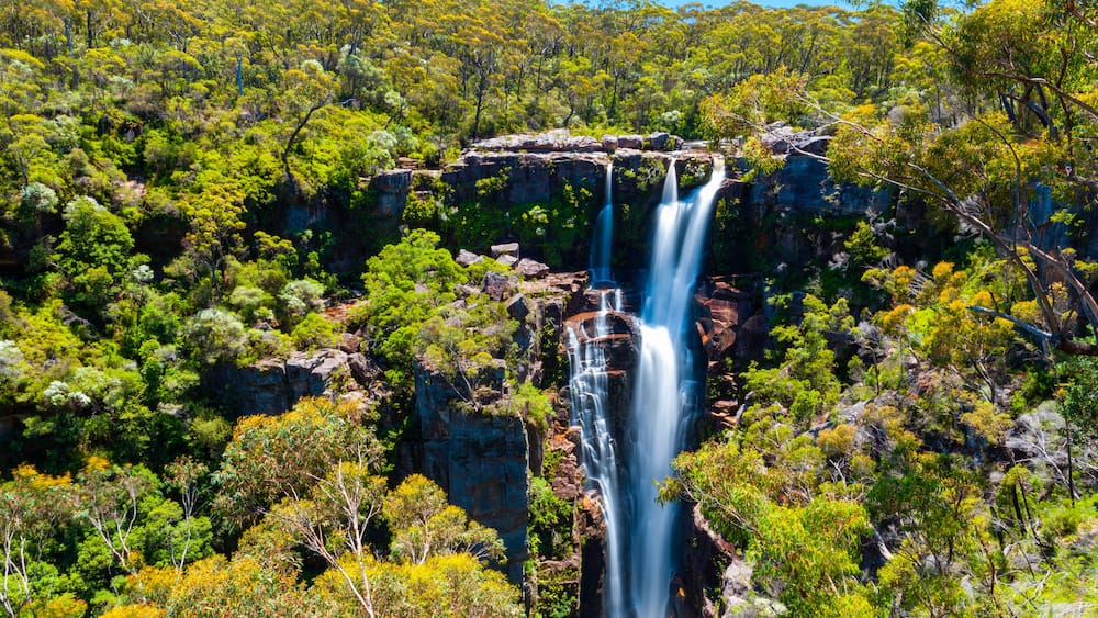 Carrington Falls - plunge waterfall in the Kangaroo River in Souther Highlands region of NSW, Australia