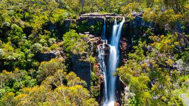 Carrington Falls - plunge waterfall in the Kangaroo River in Souther Highlands region of NSW, Australia