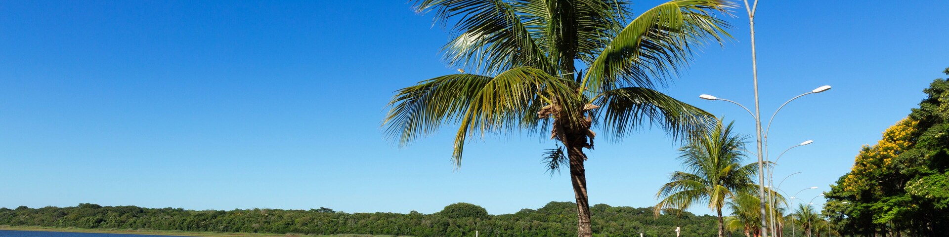 Balneario Jacutinga, freshwater beach on the Parana River in Itaipulandia.