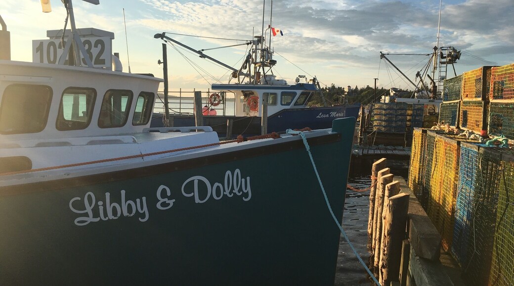 Sunset at the fishing wharf.