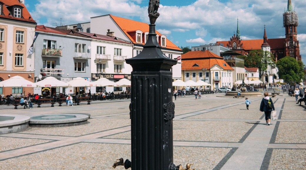 Hidden gem of North East Poland—Bialystok used to be summer residence for a royal family back in the days. On the photo, main square, with a cathedral in the background. #may #clouds #LifeAtExpedia #bialystok #poland