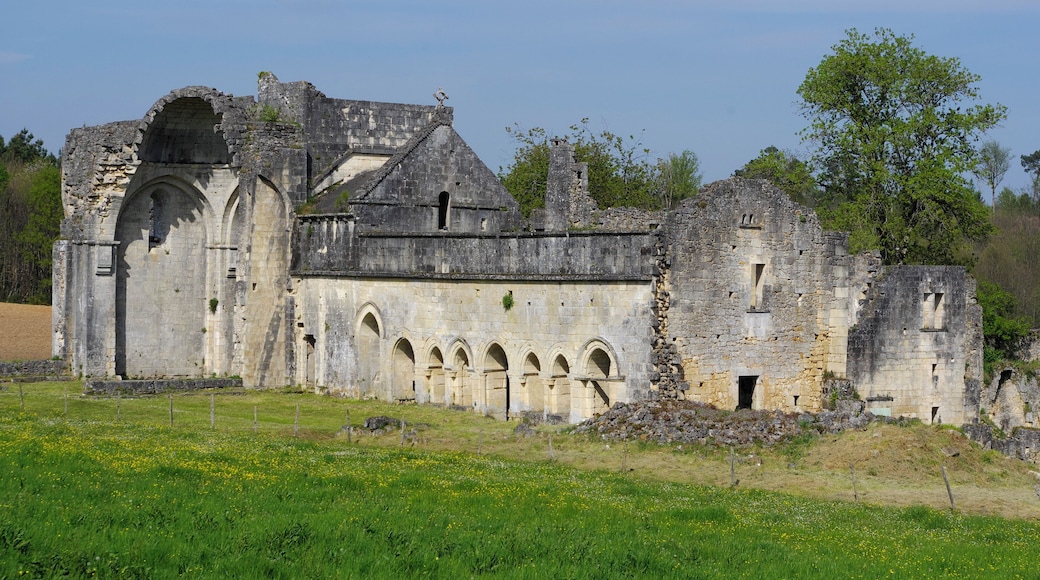Ruines de l'abbaye de Boschaud, commune de Villars, Dordogne, France